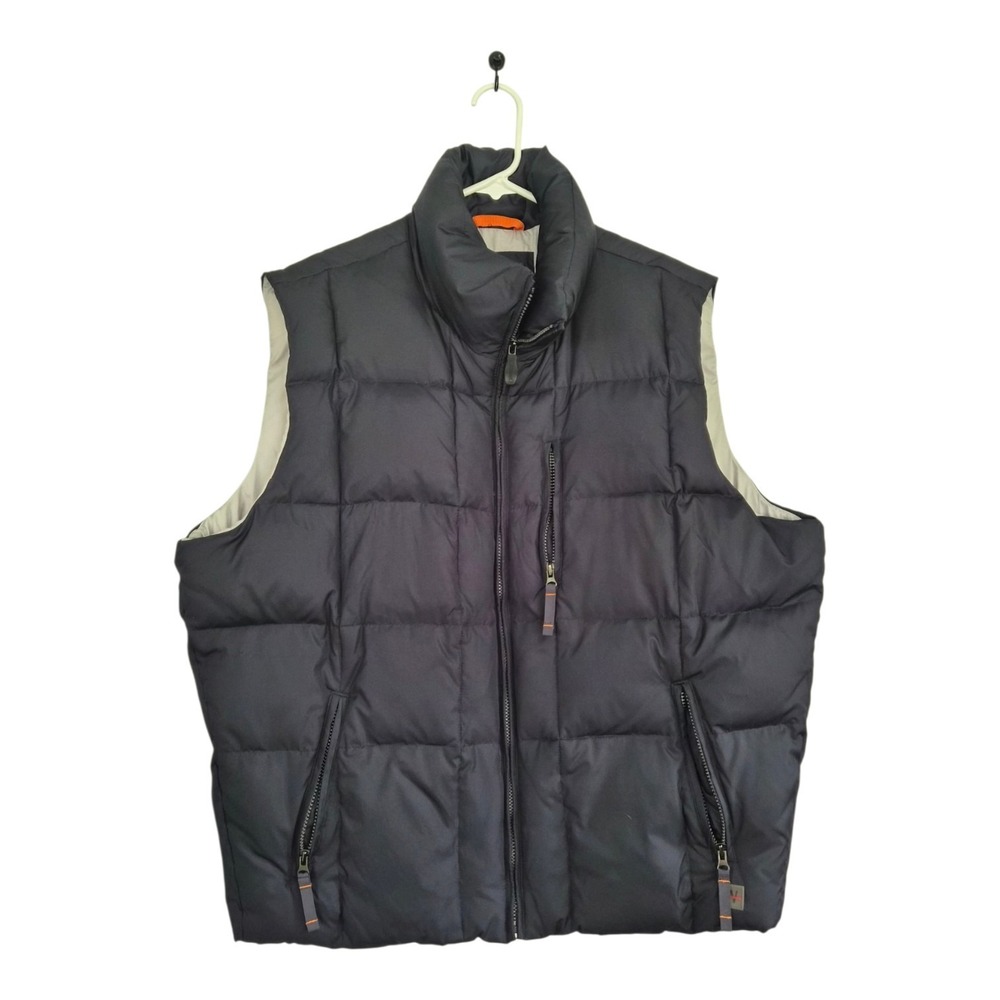 Weatherproof Down Puffer Vest Mens XXL Navy Blue 60% Down Zip Pockets NWT
